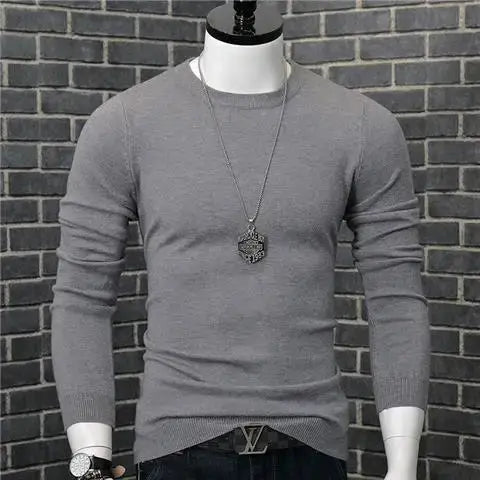 Spring and Autumn Stylish Luxury Oversized Fashion Loose Solid Japanese Streetwear Clothing Blouse Men's Long Sleeve T-shirt Chic Le'Meek
