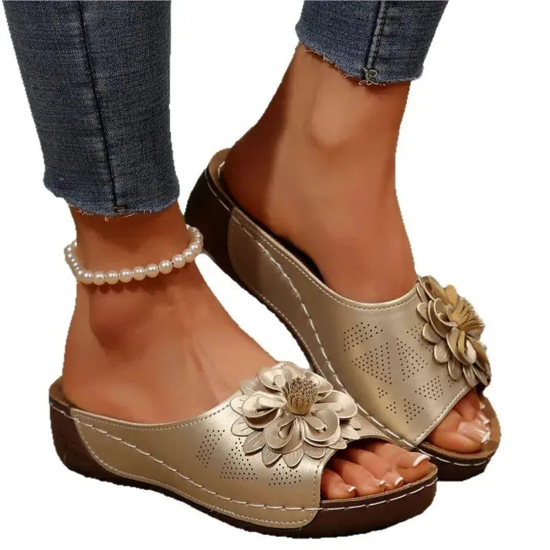 Summer Sandals Women Shoes Non-Slip Walking Shoes Slip On Shoes Woman Wedge Women's Sandals Party Slippers Woman Female Footwear Temu