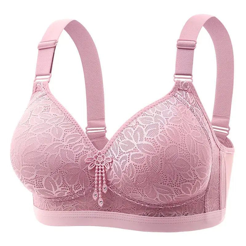 Comfortable Breathable Adjustable Brassiere Thin Section Without Steel Ring Bra Large Breasts Appear Small Side Gathering Bra Chic Le'Meek