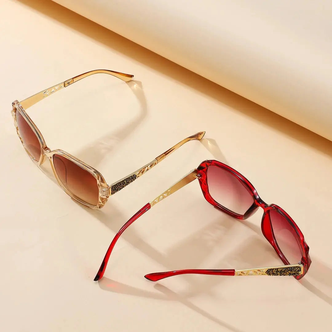 New Ladies' Sunglasses with High Sense and Diamond-encrusted Sunglasses Protect against Ultraviolet Rays in Summer. Temu