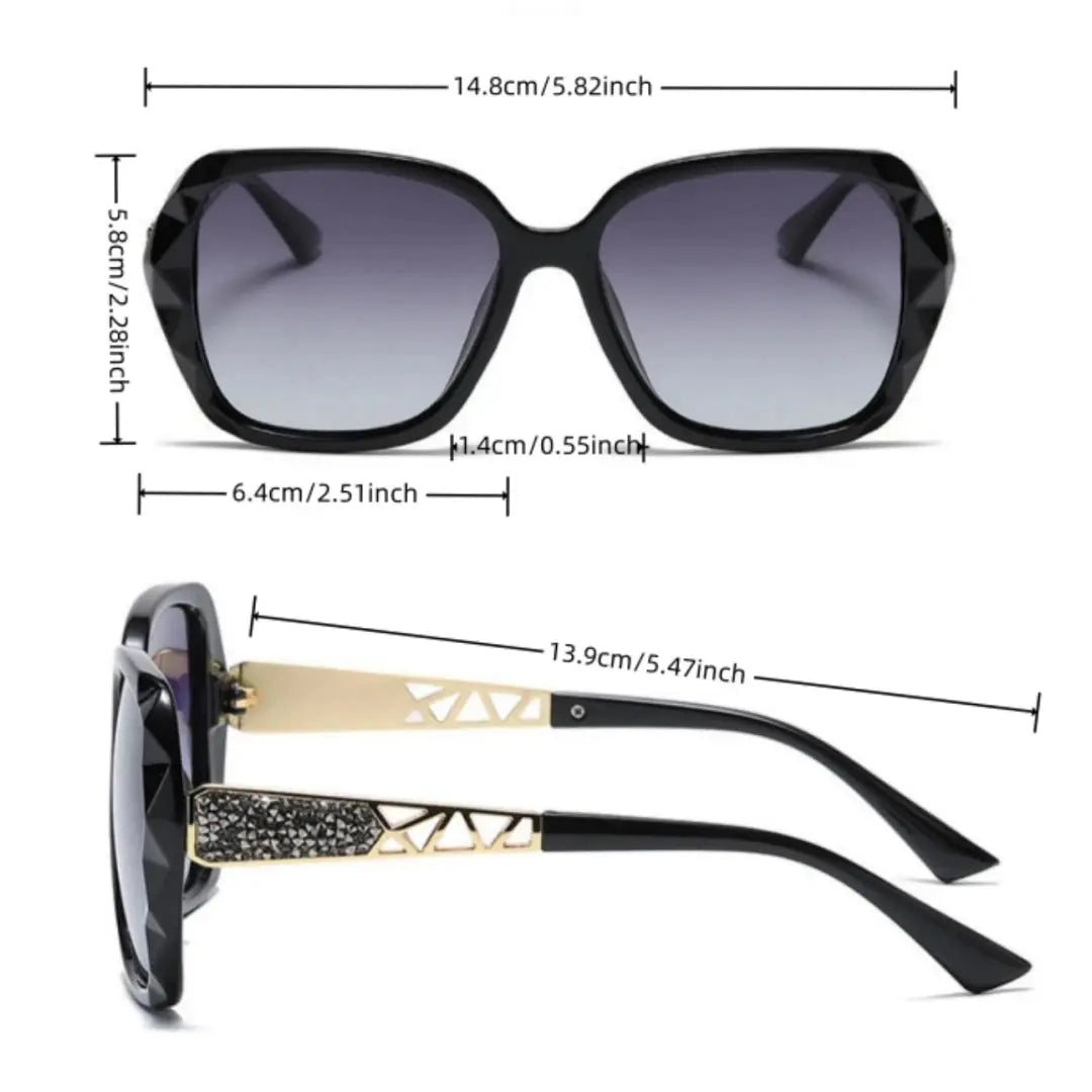 New Ladies' Sunglasses with High Sense and Diamond-encrusted Sunglasses Protect against Ultraviolet Rays in Summer. Temu
