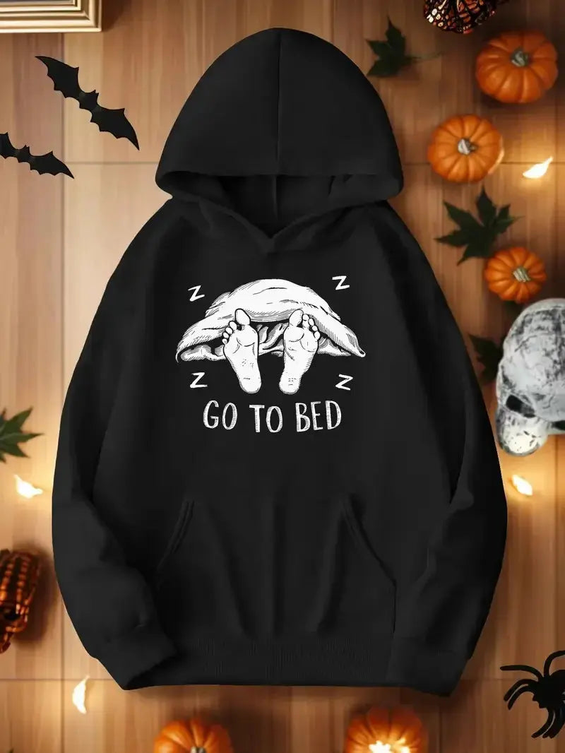Women's Plus Size Casual Hoodie With Feet Blanket Design Polyester Knit Fabric Long Sleeve Regular Length For Autumn Winter Chic Le'Meek