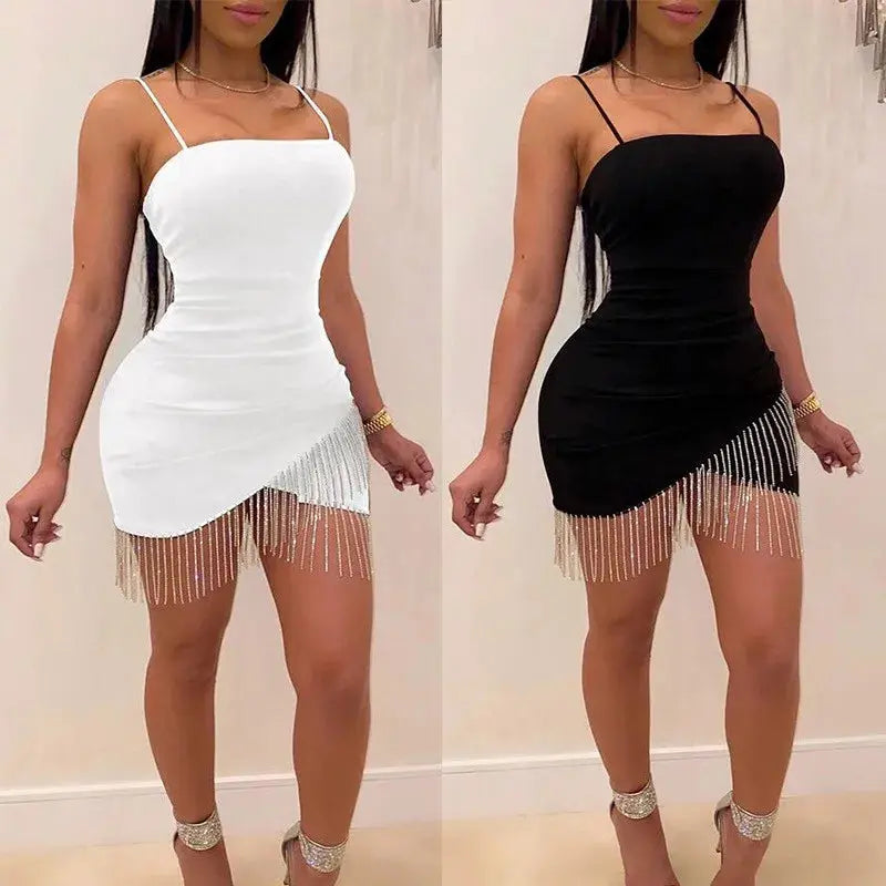 Summer fashion slip dresses sexy slim cross women's skirts Chic Le'Meek