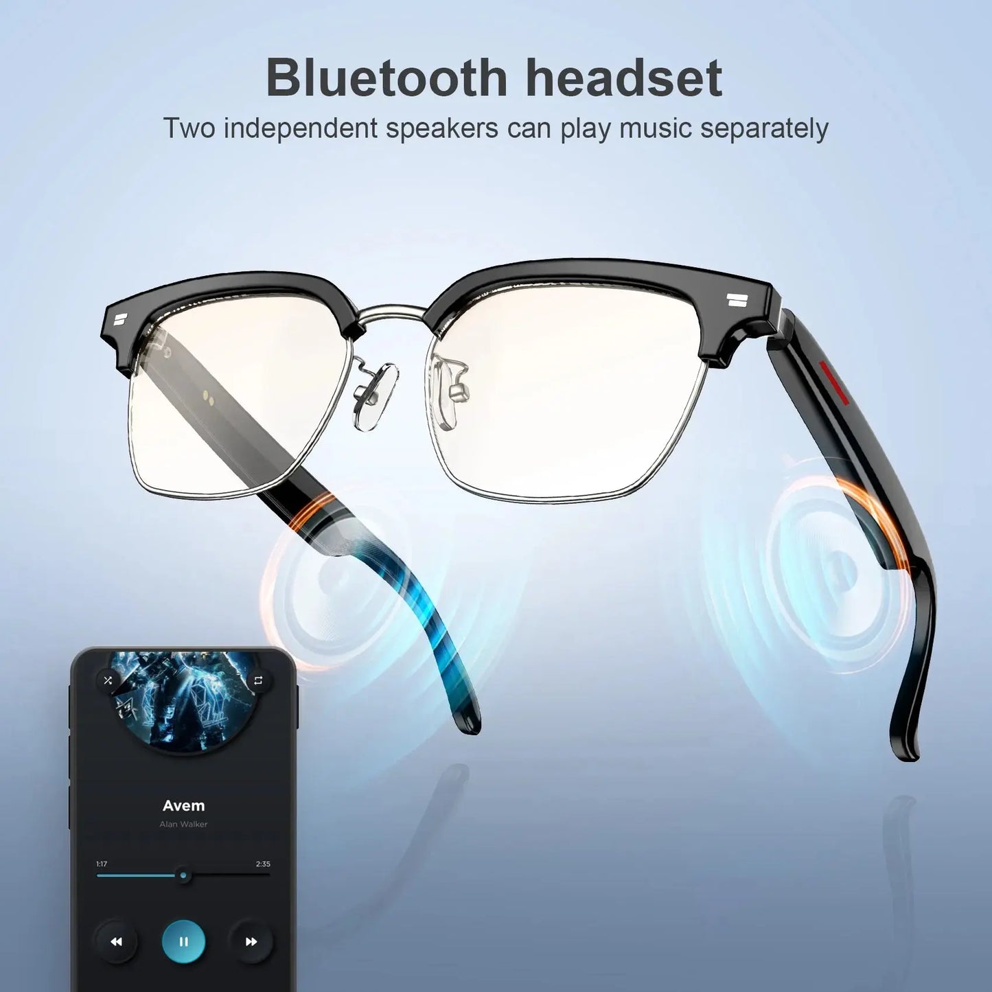 Blackview E1306 Smart Glasses for Men Women Bluetooth Call Outdoor Sport Anti-blue Light Glasses with AI Voice Mic & Speaker AliExpress