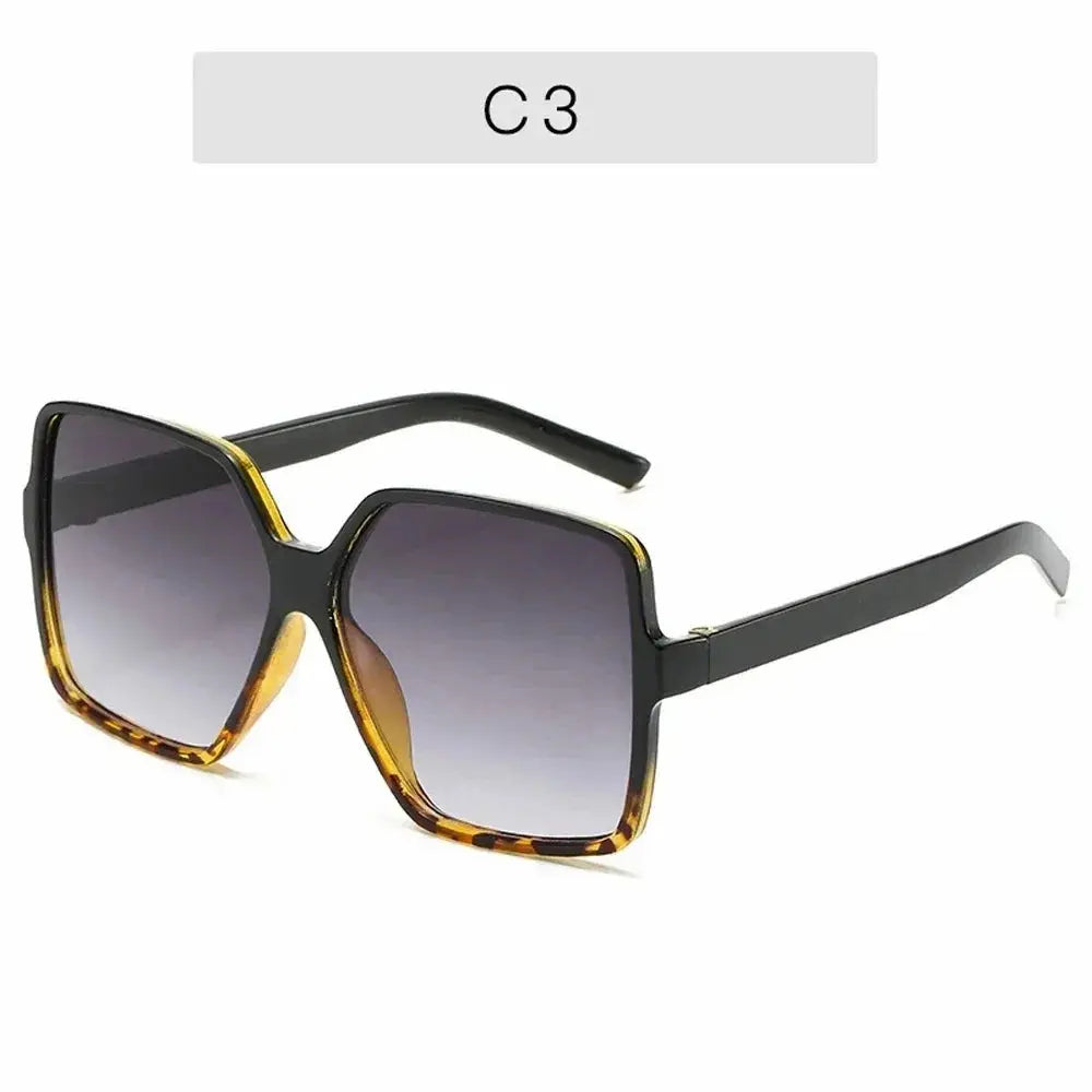 Black Square Oversized Sunglasses Women Big Frame Colorful Sun Glasses Female Mirror Oculos Unisex Gradient Hip Hop Shades Temu