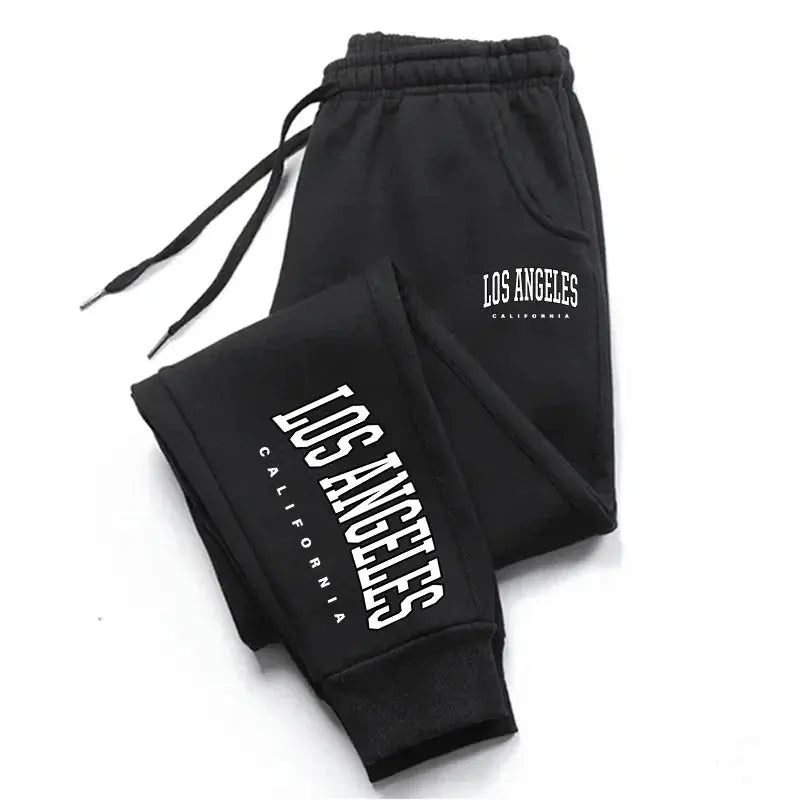 Los Angeles Womens Mens Sweatpants Elastic waist Casual Outdoors Jogging Pants High Quality Fashion Versatile Sport Trousers Chic Le'Meek