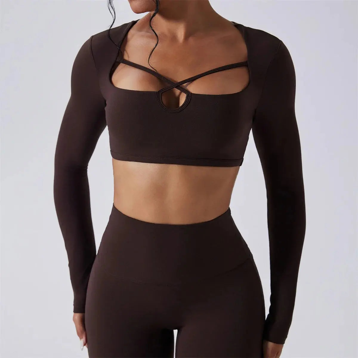 Pad Yoga Long sleeved Women's Outdoor Running Fitness Wear T-shirt Long sleeved Yoga Shirt Gym Push Up Workout Sports Top XP38 Chic Le'Meek