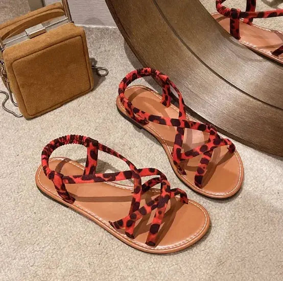 Flats Leopard Sandals Women Cozy Casual Shoes Walking New Walking Slippers 2024 Summer Outdoor Beach Slides Flip Flops AliExpress