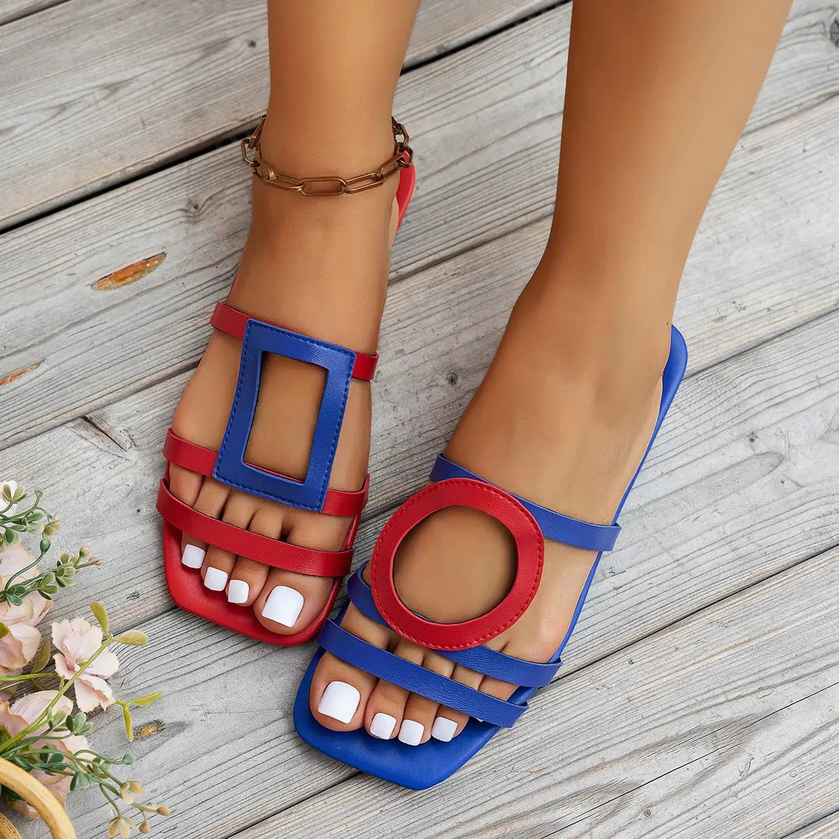 Women Flat Slippers Summer New Outdoor Shoes Non-slip Casual Slippers Women Plus Size Fashion Luxury Sandals Home Slides Women AliExpress