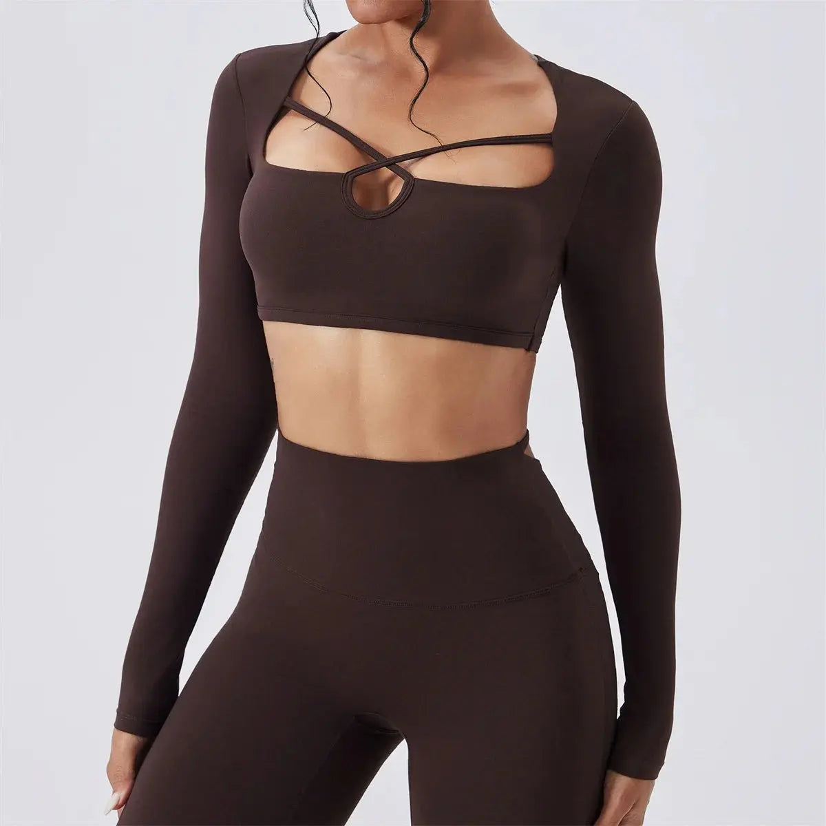 Pad Yoga Long sleeved Women's Outdoor Running Fitness Wear T-shirt Long sleeved Yoga Shirt Gym Push Up Workout Sports Top XP38 Chic Le'Meek