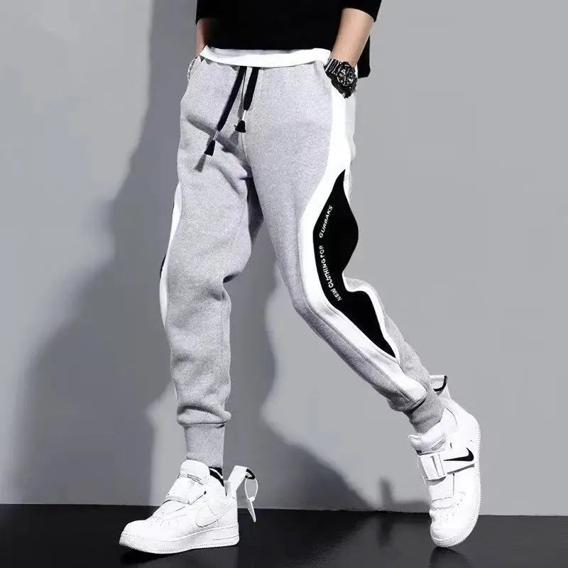Men Black Pants Hip Hop Drawstring Jogger Fashion Comfortable Trousers Male Casual Sweatpants Loose Elastic Waist Sportswear Chic Le'Meek
