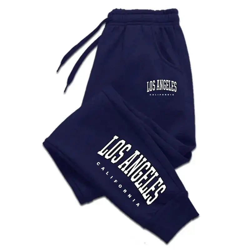 Los Angeles Womens Mens Sweatpants Elastic waist Casual Outdoors Jogging Pants High Quality Fashion Versatile Sport Trousers Chic Le'Meek