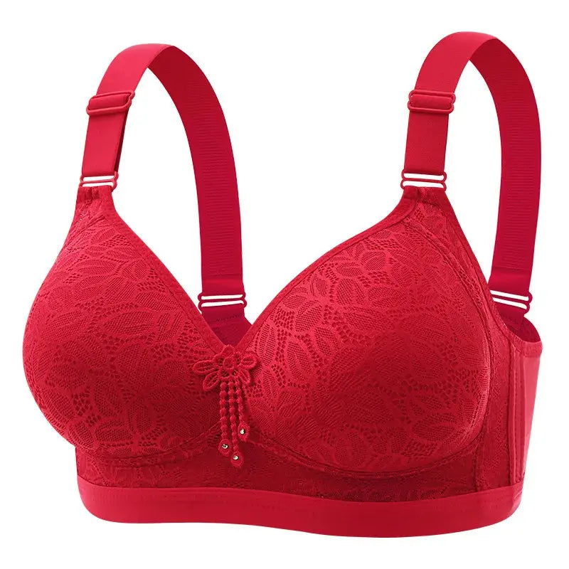 Comfortable Breathable Adjustable Brassiere Thin Section Without Steel Ring Bra Large Breasts Appear Small Side Gathering Bra Chic Le'Meek