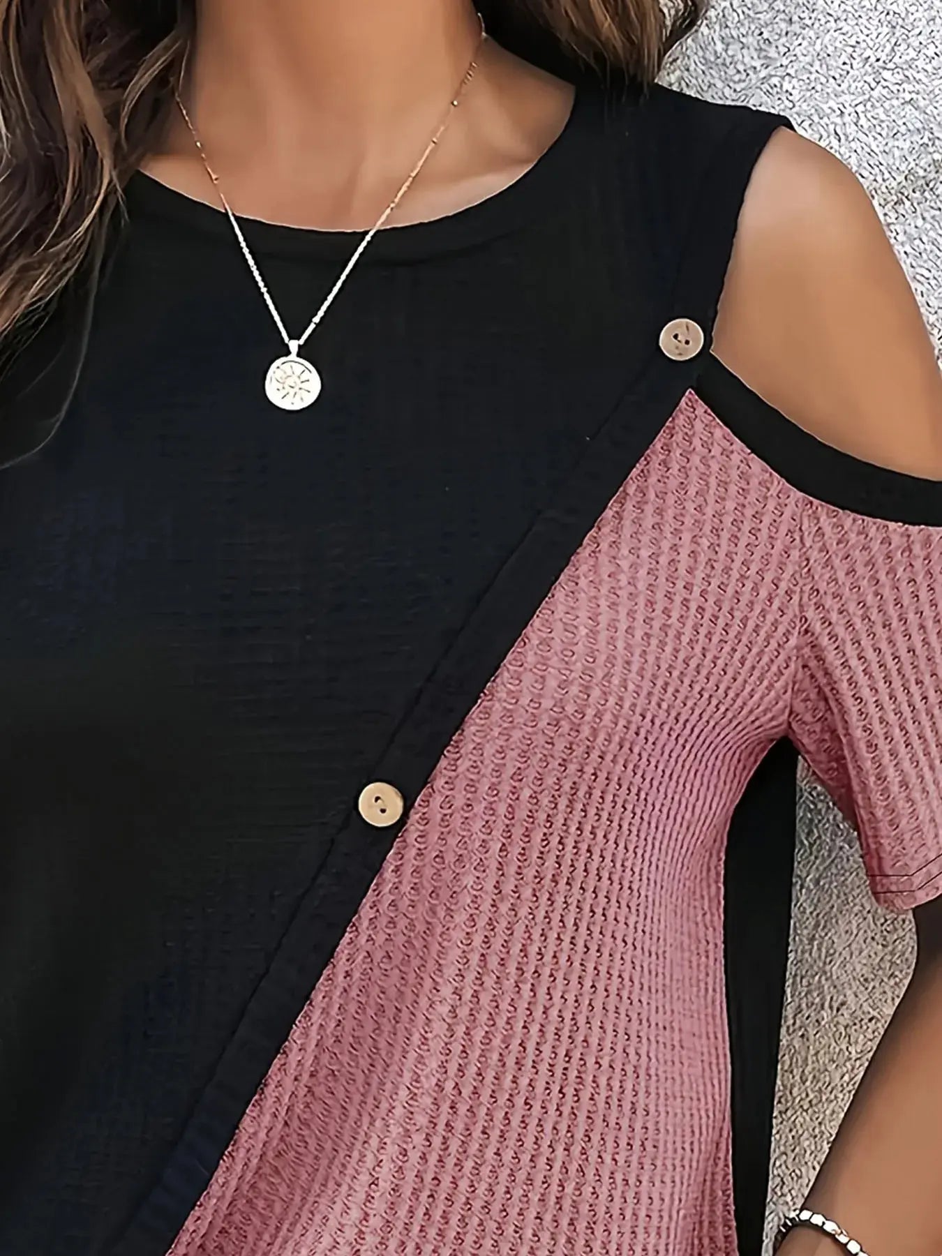 Women Plus Size Woven Spring And Summer T-shirt Chic Le'Meek