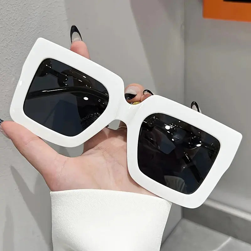 Luxury square fashion glasses for women casual candy color anti glare sun shades for beach party Travel Temu