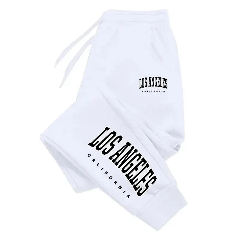 Los Angeles Womens Mens Sweatpants Elastic waist Casual Outdoors Jogging Pants High Quality Fashion Versatile Sport Trousers Chic Le'Meek