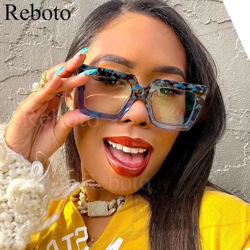 Colorful Anti Blue Light Glasses For Women Square Oversized Black Ladies Optical Glasses Frame Clear Lens Female Eyeglasses Temu