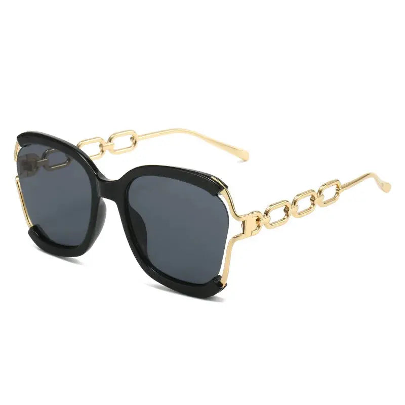 Luxury Square Sunglasses Women UV400 Retro Brand Chain Metal Frame Shades Summer Sun Glasses for Female Temu