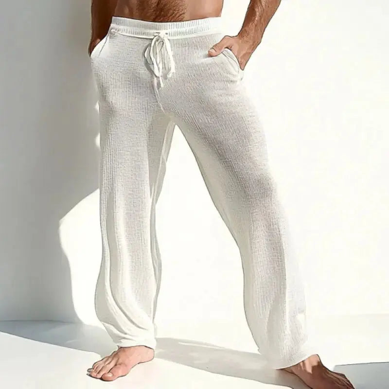2025 New Men's Lightweight Knitted Casual Trousers - Breathable Stretch Elastic Waist Summer Lounge Pants for Men - M-XXL Size Chic Le'Meek