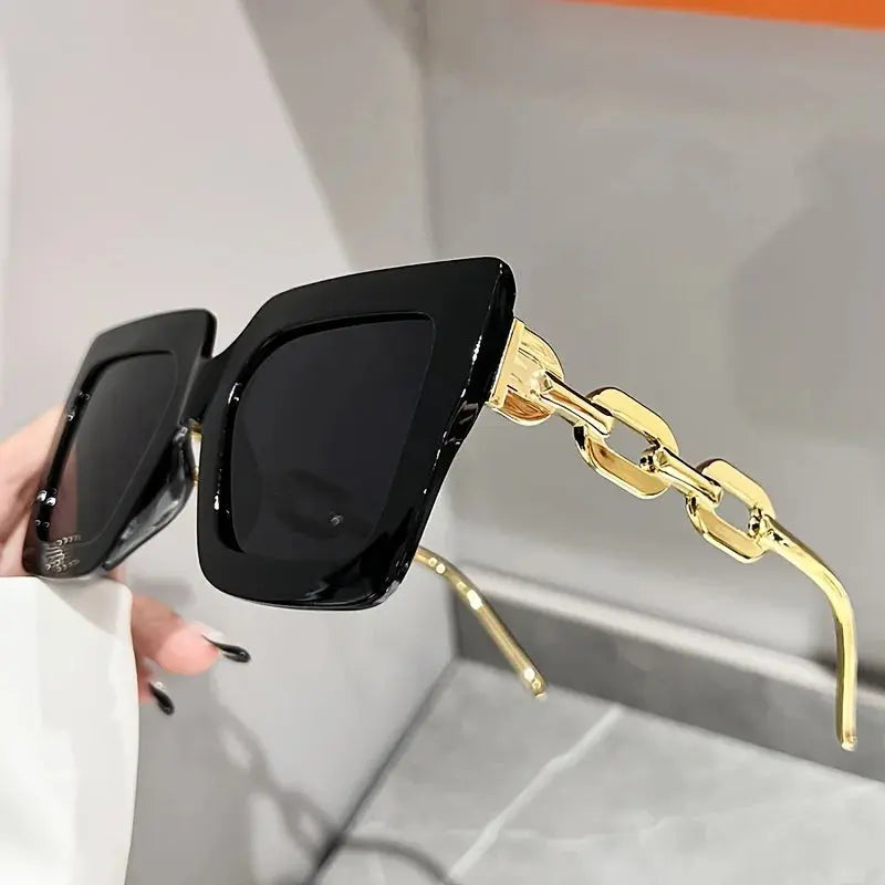 Luxury square fashion glasses for women casual candy color anti glare sun shades for beach party Travel Temu