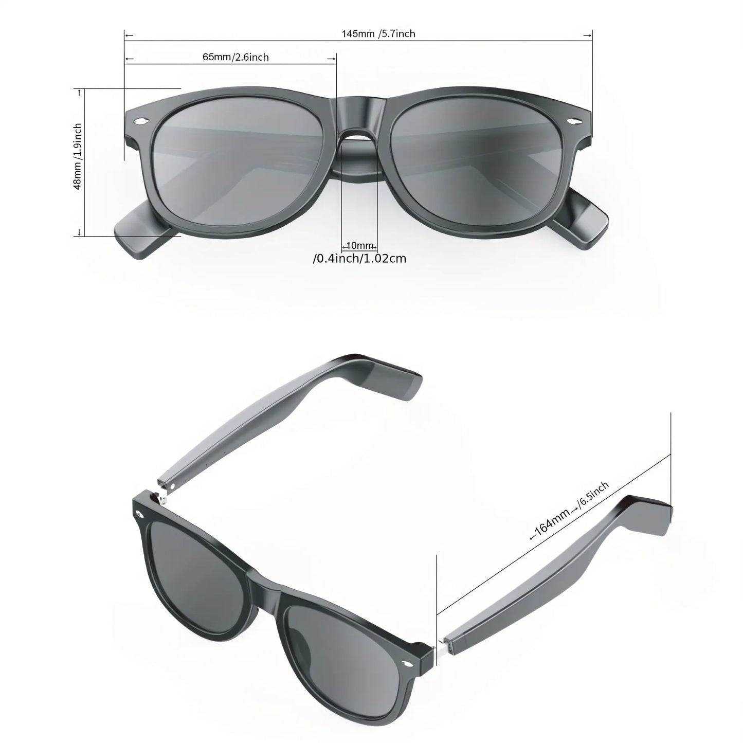 Smart Glasses, Wireless Connection, Music Playing Function, Wireless Call, Long Battery Life Temu