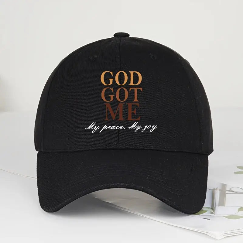 Stylish God Got Me Print, Snapback Design, Comfortable Trucker Hat for Casual Leisure Outdoor Sports - Perfect Gift for Fathers Day, Independence Day, Mothers Day, New Year, Thanksgiving Day Temu