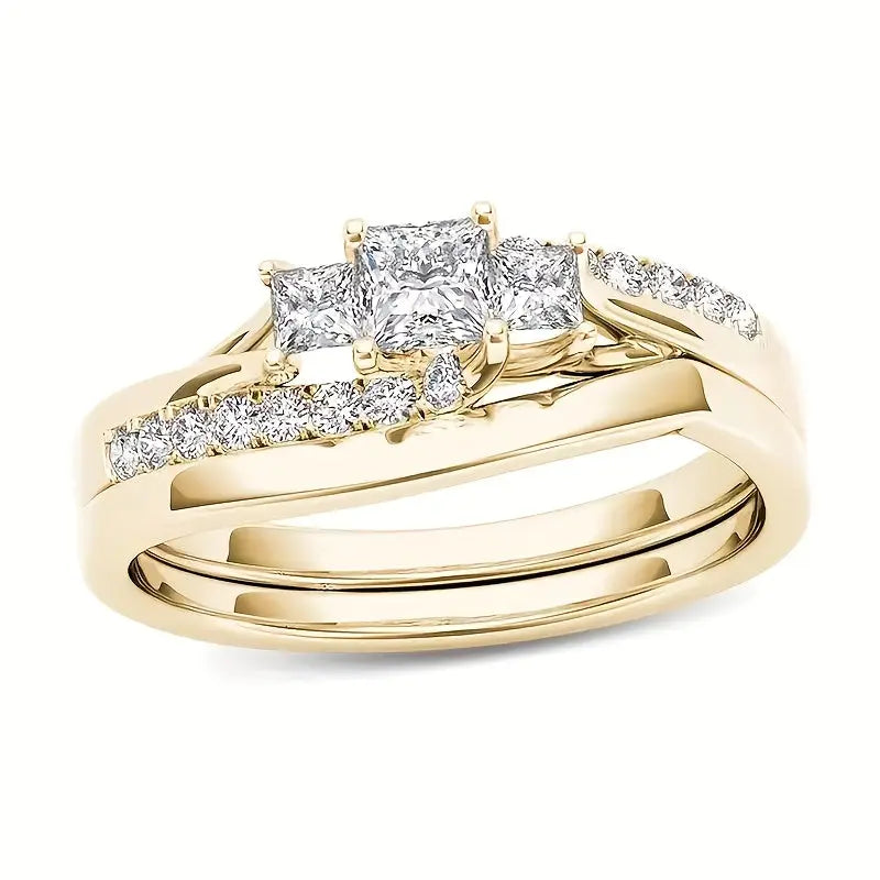 9 Classic Women'S Multi Style Wedding Ring Sets, Including Synthetic Zirconia Rings, Perfect For Daily Women'S Clothing, Jewelry, And Accessories Chic Le'Meek