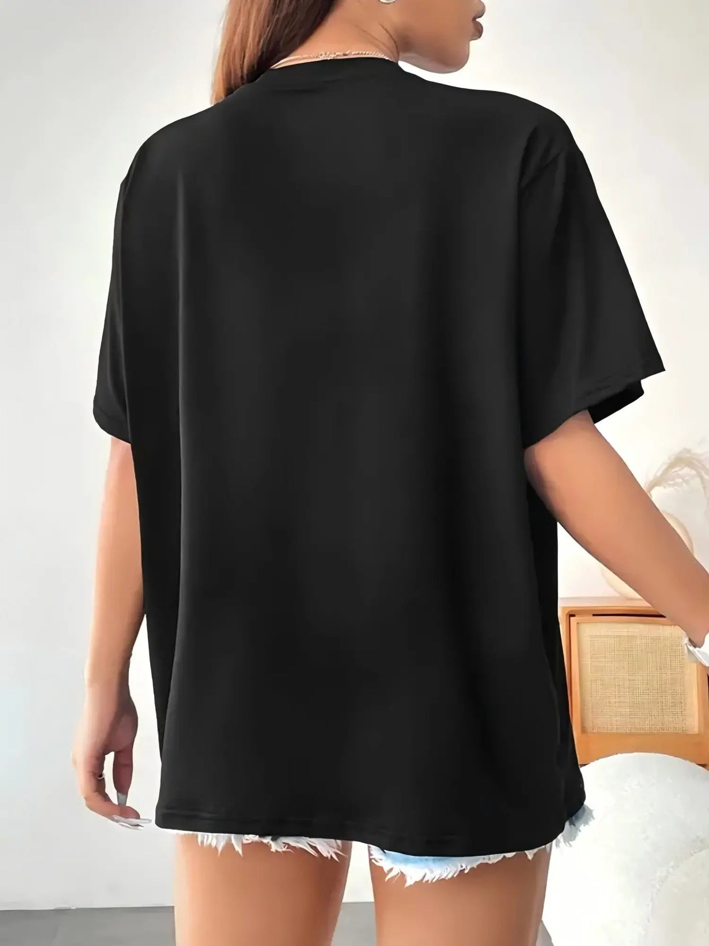 Plus Size Glowing Lip - Print T - Shirt for Women Casual Crew Neck, Medium Stretch Summer and Outdoor Fun Chic Le'Meek
