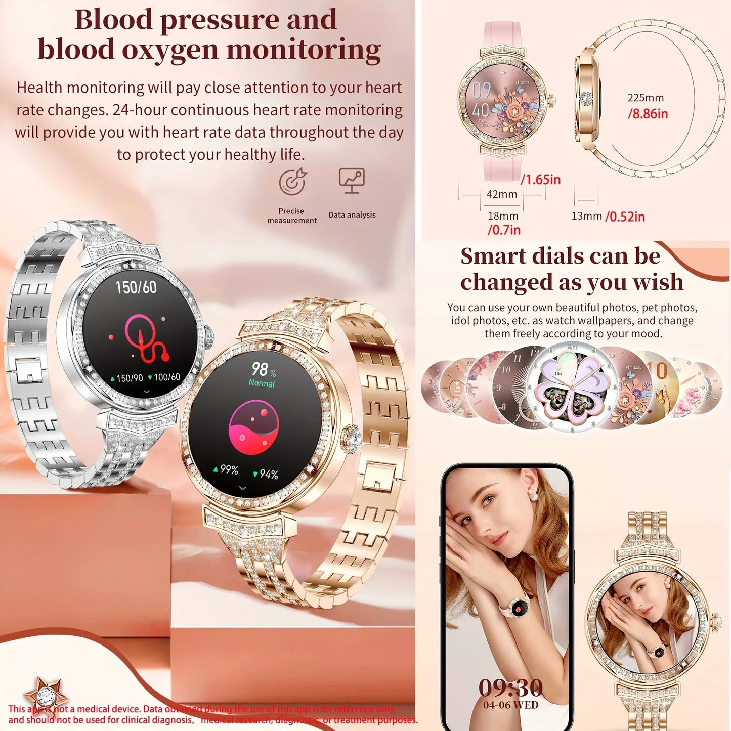 Call Integration, Wireless Call Smart Watch For Android And IPhone, Fitness Tracker, Sleep Monitoring, Step Caloric, Call Information Prompt, Multi-function Smart Watch Temu