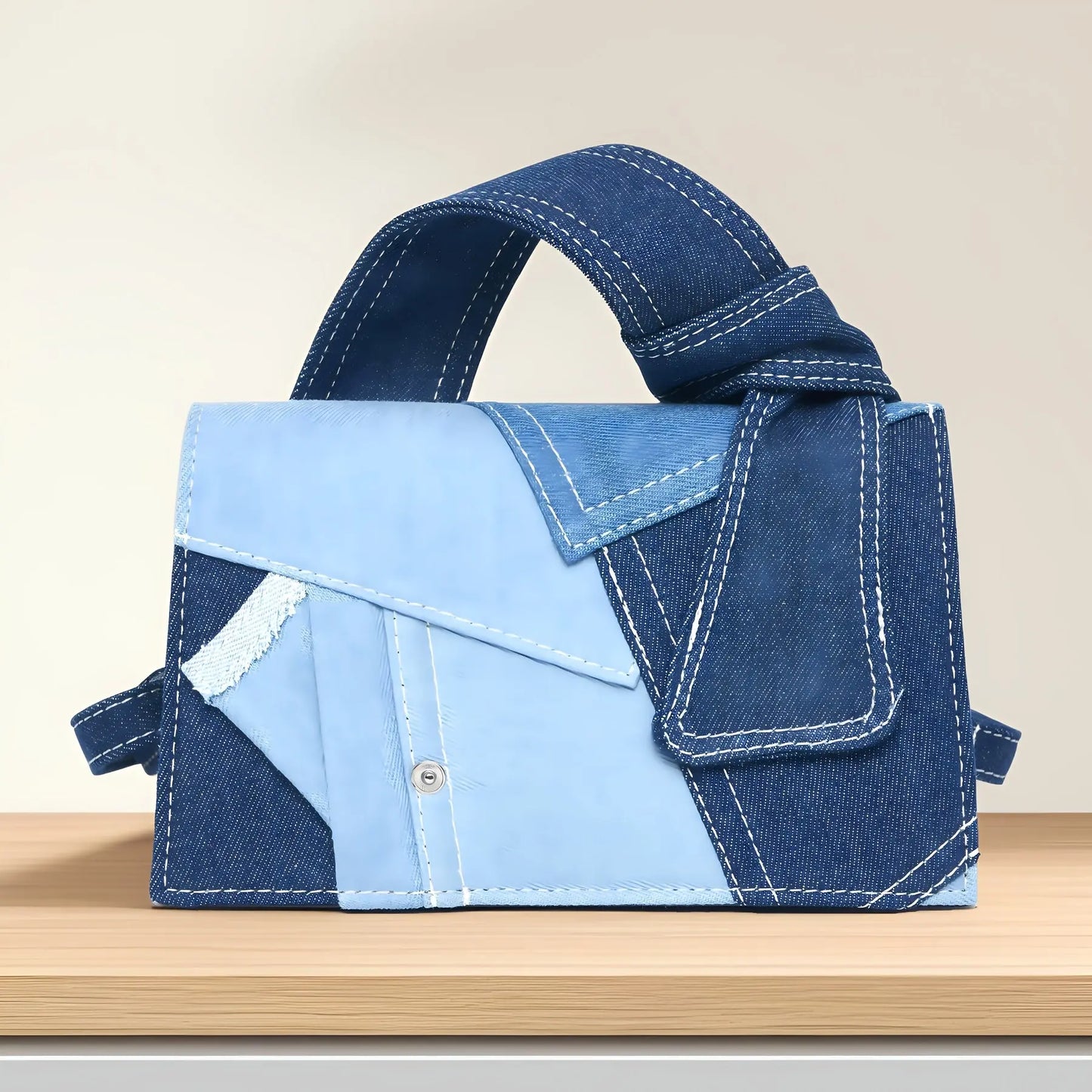 Ladies' Geometric Cowboy Shoulder Bag - A Casual Handbag With Zipper Closure, Unlined Fabric, Hand Washable - A Fashionable Crossbody Bag Suitable For Shopping, Dating, And Commuting Chic Le'Meek