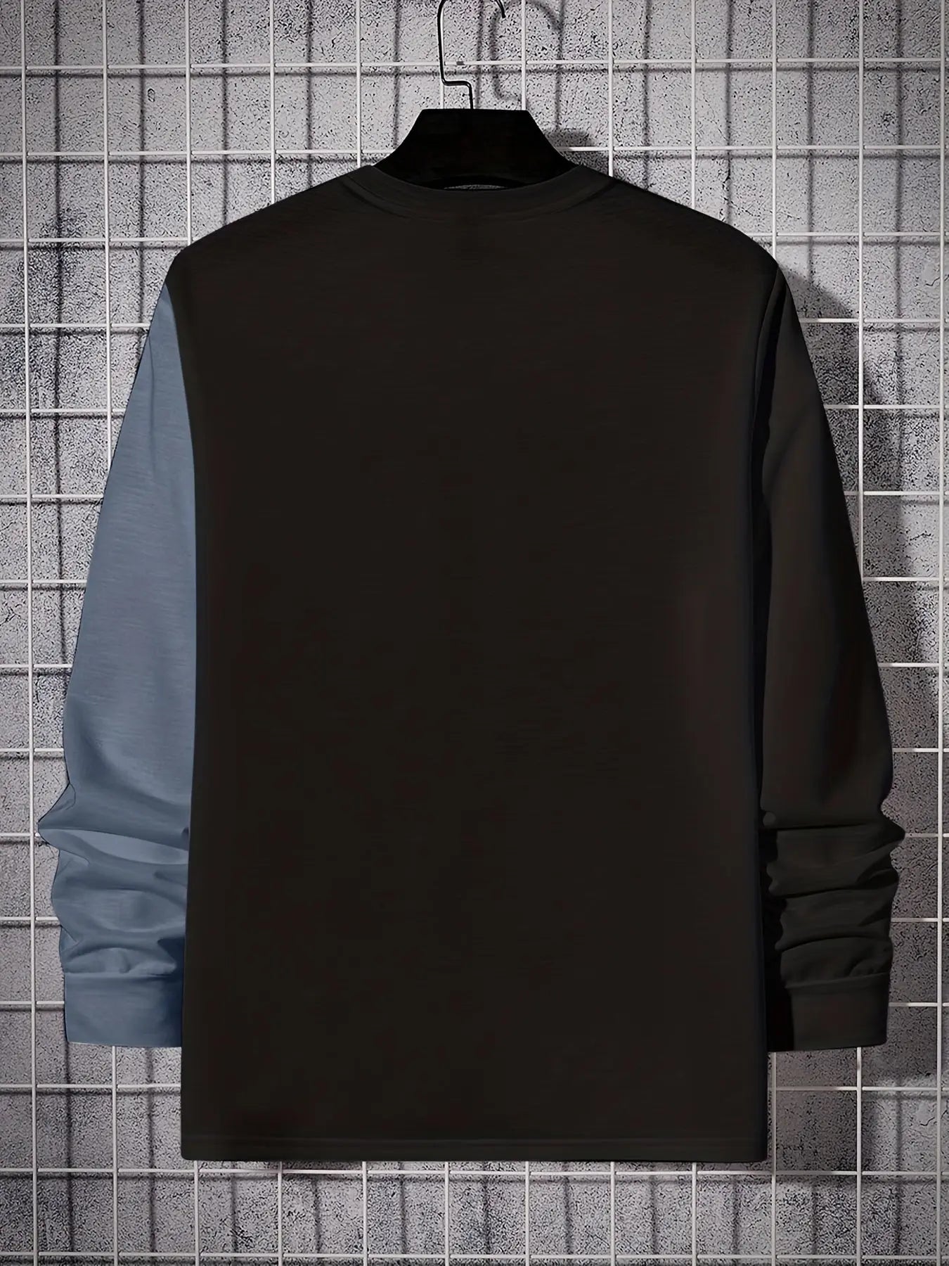 Mens Crew Neck Color Block Graphic Shirt - Soft, Breathable, and Comfy Long Sleeve Top with Contrast Collar and Alphabets Pattern for Casual Wear and Novelty Pajamas Temu