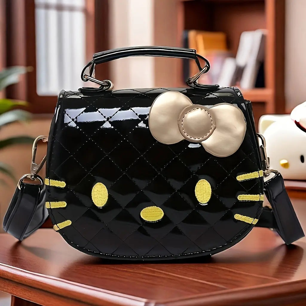 Sanrio for hello kitty Crossbody Bag - Adjustable Strap, Lightweight Synthetic, Multi-Color Options for Daily Commute, Parties & Weddings, Durable Polyester Lining, Snap Closure Purse Chic Le'Meek