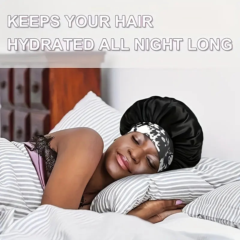 3pcs Satin Nightcap Women, Breathable Design High Density Hair Cap, Loose Elastic, Soft Fabric, Perfect For Night Hair Maintenance, Four Seasons Chemotherapy Patients Shower Cap Chic Le'Meek