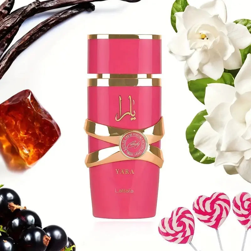LATTAFA Yara 100ml Perfume Spray, Women's Eau de Toilette, Cologne, Long Lasting Floral, Elegant Floral, Alcohol Matrix, Formaldehyde-free, EDP, Liquid Perfume, Long Lasting Floral, perfect for dates, birthdays, Valentine's D Chic Le'Meek