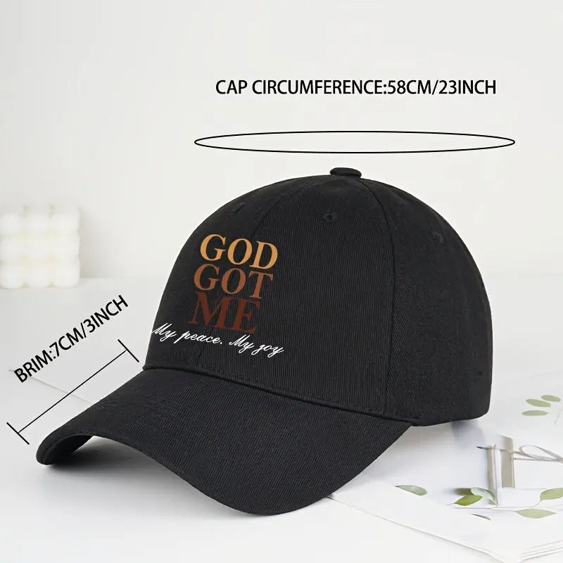 Stylish God Got Me Print, Snapback Design, Comfortable Trucker Hat for Casual Leisure Outdoor Sports - Perfect Gift for Fathers Day, Independence Day, Mothers Day, New Year, Thanksgiving Day Temu