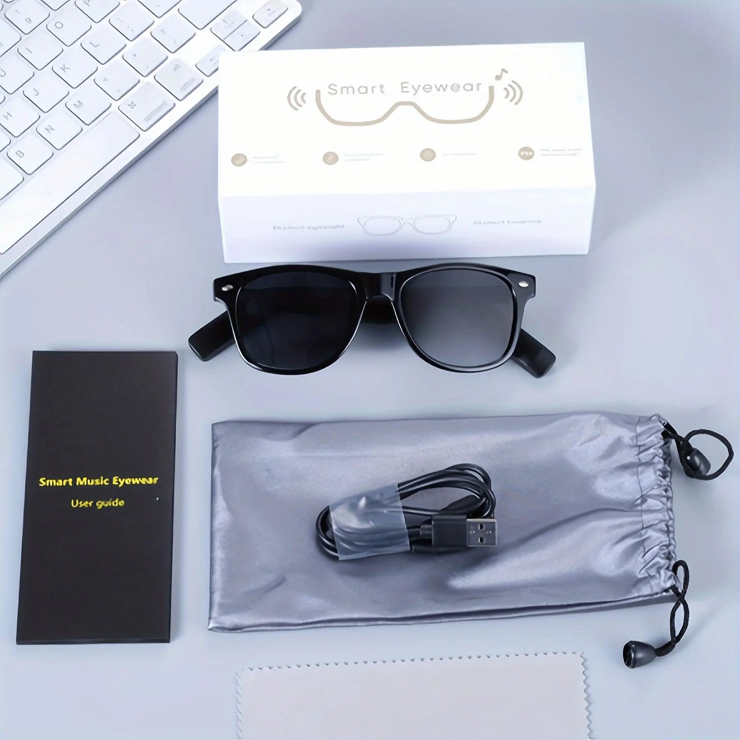 Smart Glasses, Wireless Connection, Music Playing Function, Wireless Call, Long Battery Life Temu