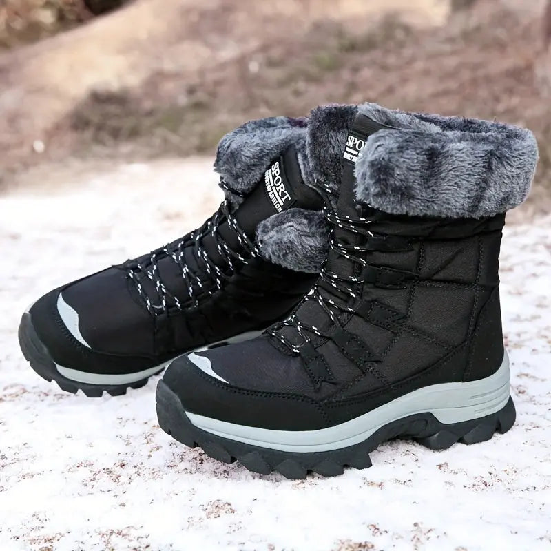 Cozy Mid-Calf Fluffy Boots - Soft, Warm, Non-Slip, and Platform Design for Comfortable Winter Wear - Perfect for Snow, Cold Weather, and Outdoor Activities Chic Le'Meek