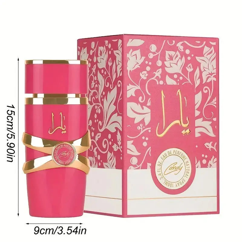 LATTAFA Yara 100ml Perfume Spray, Women's Eau de Toilette, Cologne, Long Lasting Floral, Elegant Floral, Alcohol Matrix, Formaldehyde-free, EDP, Liquid Perfume, Long Lasting Floral, perfect for dates, birthdays, Valentine's D Chic Le'Meek