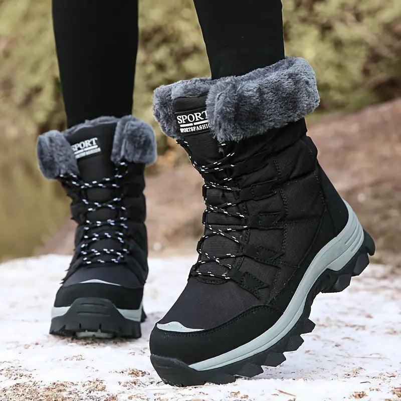 Cozy Mid-Calf Fluffy Boots - Soft, Warm, Non-Slip, and Platform Design for Comfortable Winter Wear - Perfect for Snow, Cold Weather, and Outdoor Activities Chic Le'Meek
