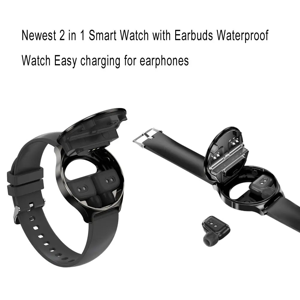 Fashion 2-in-1 Smartwatch Sports watch with headphones Elegant Women's Men's Waterproof Watch with earbuds Simple Yet Sophisticated Dial for Business & Social Events Temu