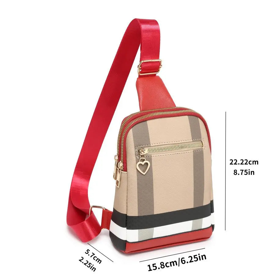 ZENG BAG Women's Fashion Small Crossbody Bag - Women's Crossbody Waist Bag PU Leather Multifunctional Crossbody Belt Chest Bag with Adjustable Shoulder Strap Suitable for Casual Travel Shopping Perfect Valentine's Day Gift fo Chic Le'Meek