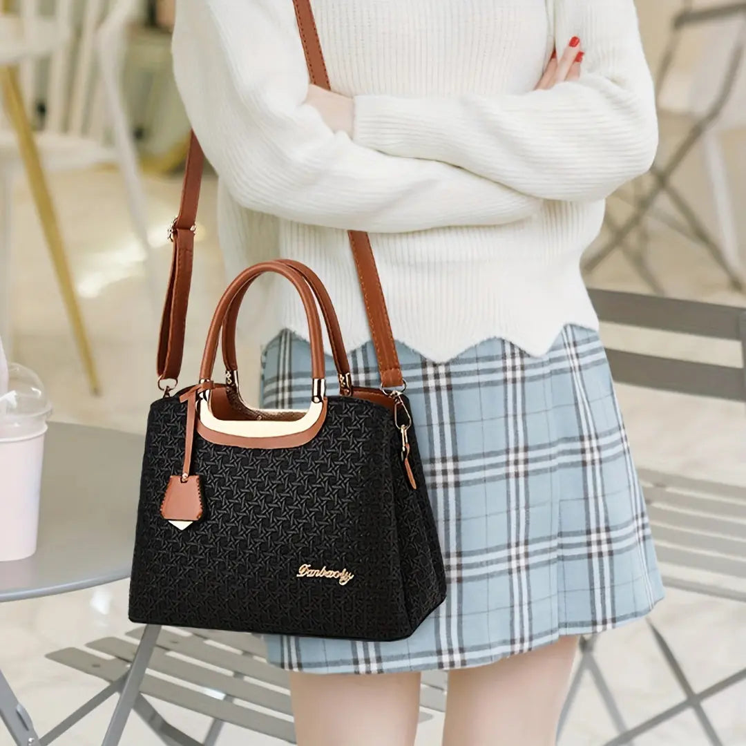 Elegant And Fashionable Handbag, Commuting Bag, Spacious And Durable, Comfortable Women's Shoulder Bag, Suitable For Work, Leisure, Party And Other Occasions Temu