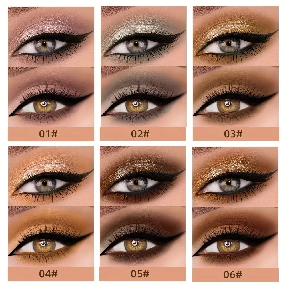 6pcs Double Ended Liquid Eyeshadow Set - Pearly Glitter and Matte Finish, Smooth Delicate Texture, Long-Lasting, Highly Pigmented Temu
