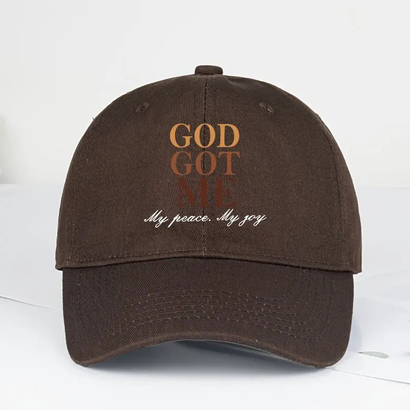 Stylish God Got Me Print, Snapback Design, Comfortable Trucker Hat for Casual Leisure Outdoor Sports - Perfect Gift for Fathers Day, Independence Day, Mothers Day, New Year, Thanksgiving Day Temu