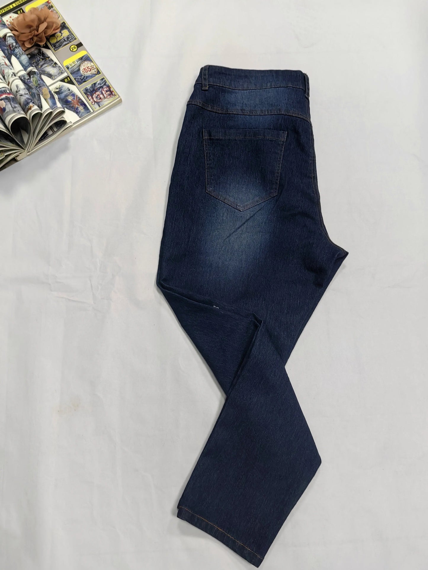 Plus Size High Waist Cargo Jeans - Flexible Medium Stretch, Tapered Leg, Button Fly, Solid Color with Flap Pockets - Effortlessly Chic Casual Style, Raw Trim Detail Temu