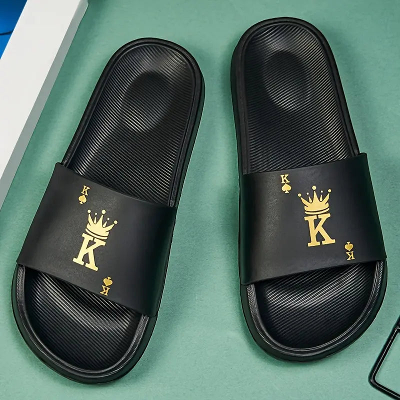 Mens Fashionable Letter K Slippers - Trendy Open-Toe Design with Ventilated Breathability, Comfy Non-Slip EVA Soles for Stylish Indoor & Outdoor Temu