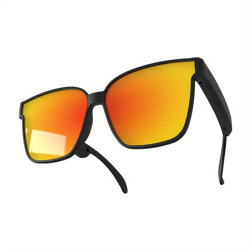 Smart glasses featuring UV400 protection, polarized lenses, a built-in microphone and speaker, physical buttons, a voice assistant, and a large-capacity battery Temu