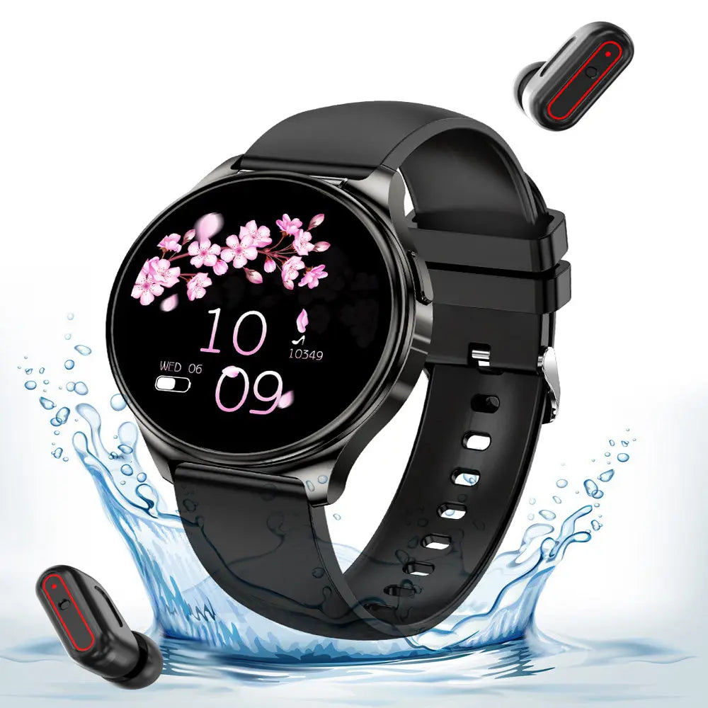 Fashion 2-in-1 Smartwatch Sports watch with headphones Elegant Women's Men's Waterproof Watch with earbuds Simple Yet Sophisticated Dial for Business & Social Events Temu