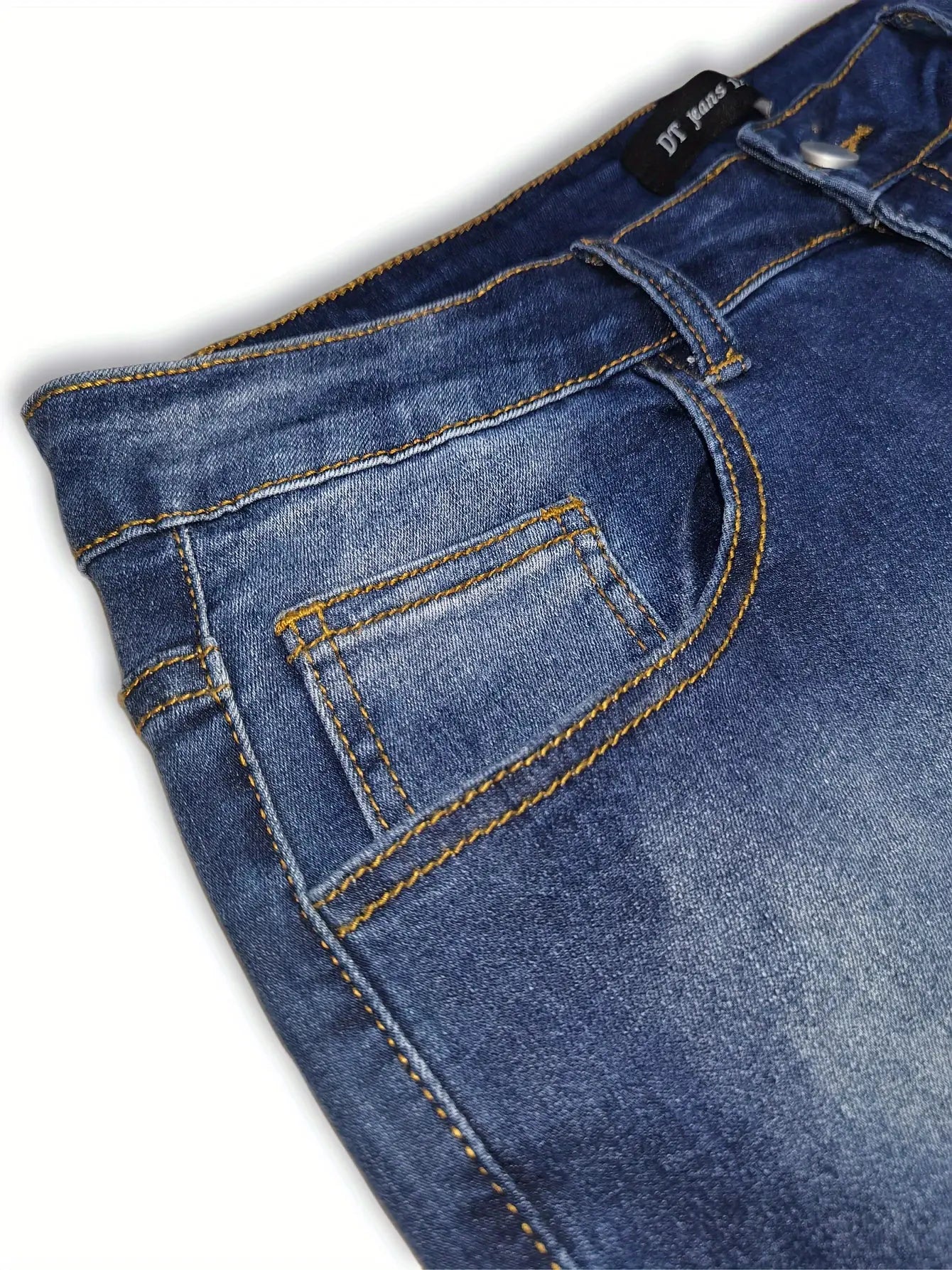 Plus Size Casual Jeans, Women's Plus Washed Floral Embroidery Button Fly Skinny Jeans Temu
