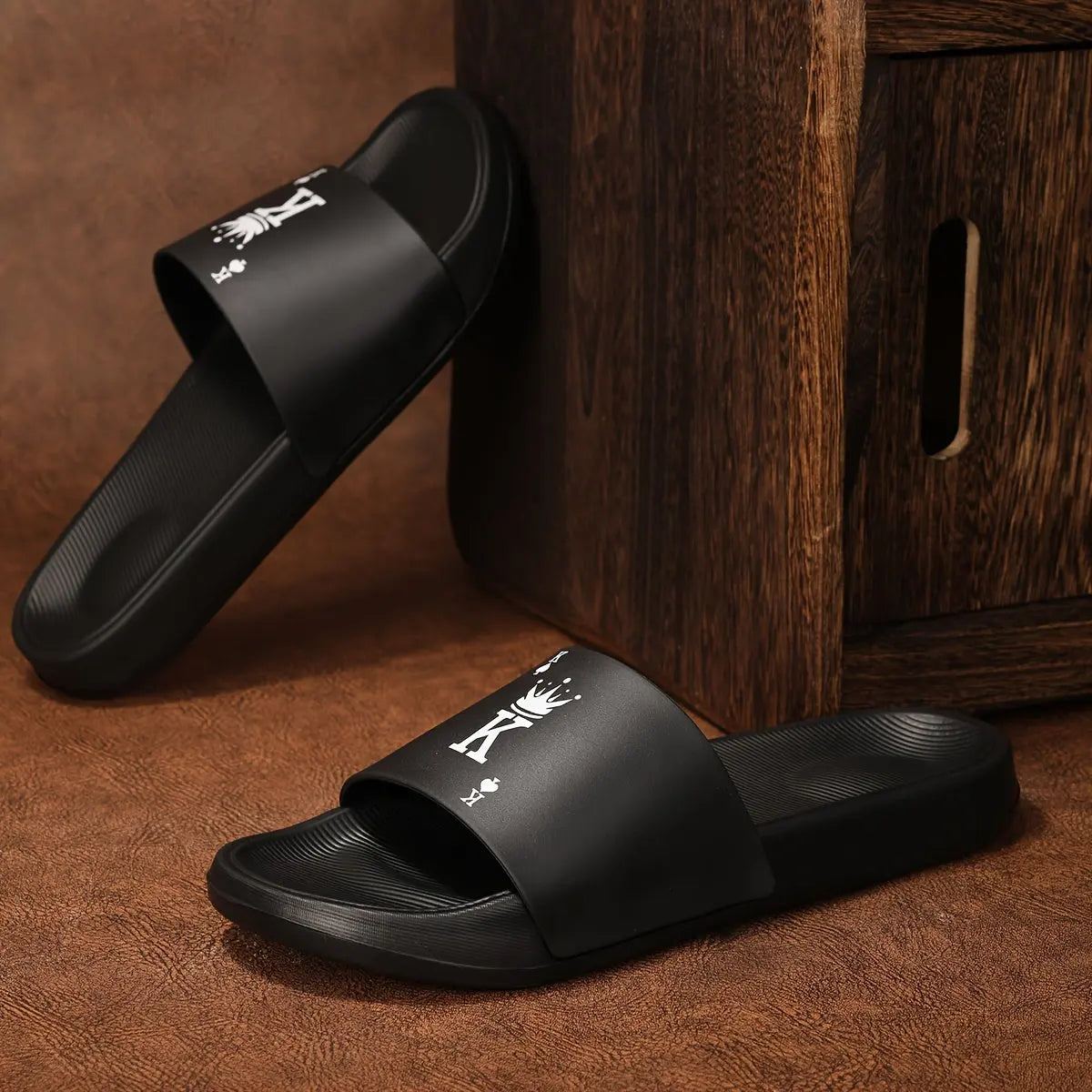 Mens Fashionable Letter K Slippers - Trendy Open-Toe Design with Ventilated Breathability, Comfy Non-Slip EVA Soles for Stylish Indoor & Outdoor Temu